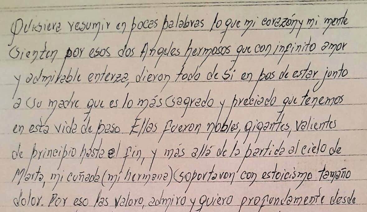 Agradecimiento y recordatorio