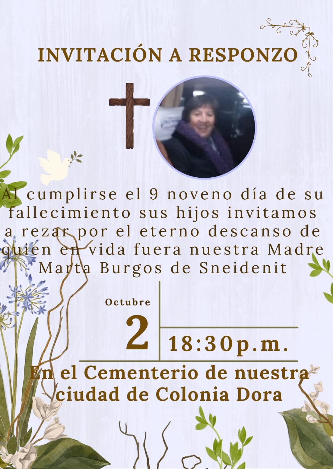 Invitación a responso
