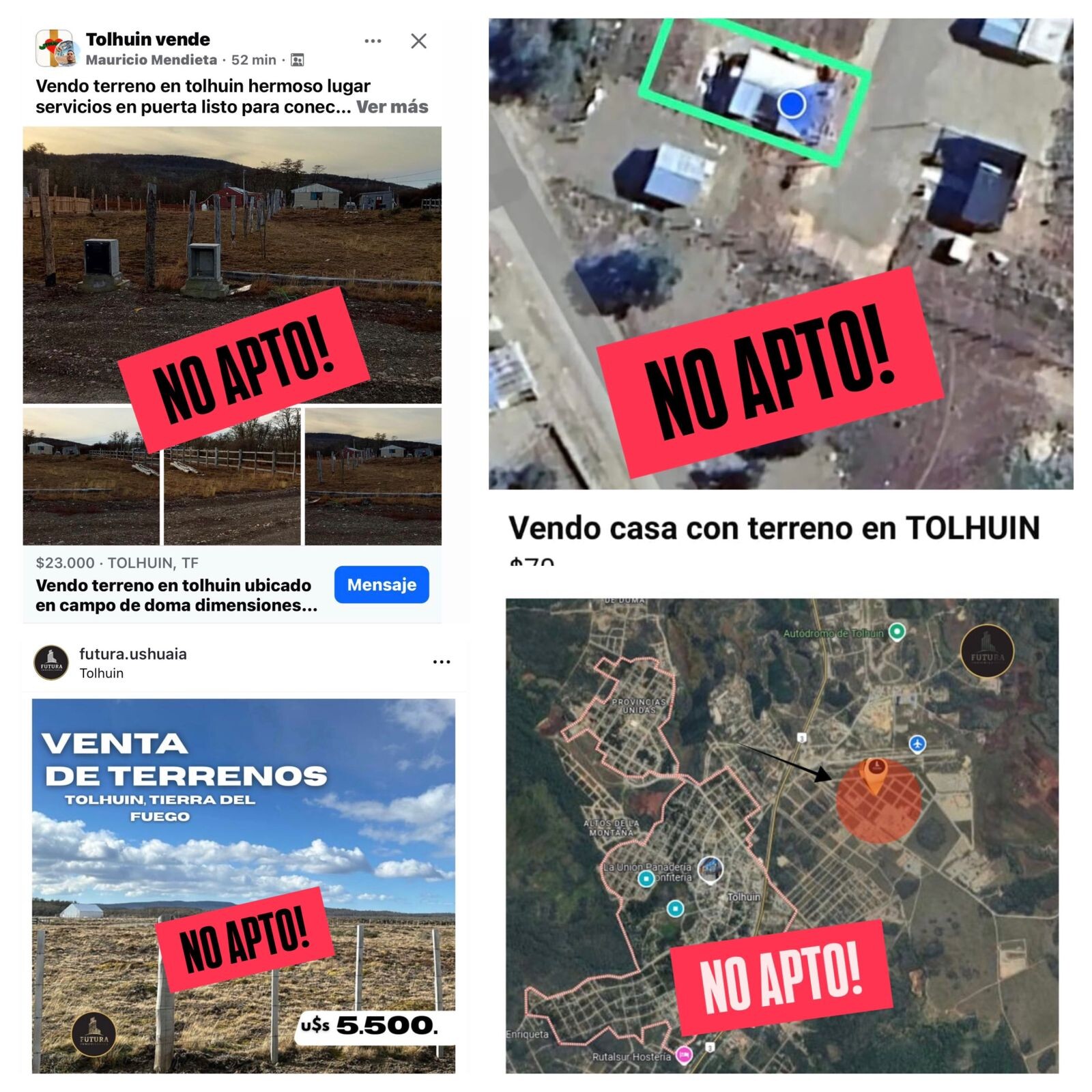 El Municipio de Tolhuin brinda recomendaciones para evitar estafas en la compra de terrenos