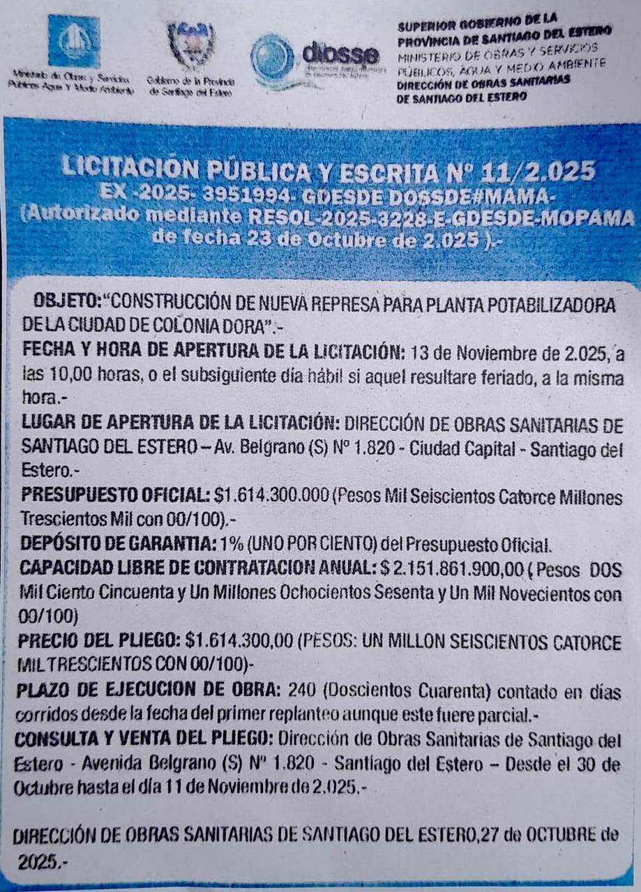 WhatsApp Image 2025-11-08 at 11.15.25.jpeg Llaman a licitación para obra en Colonia Dora