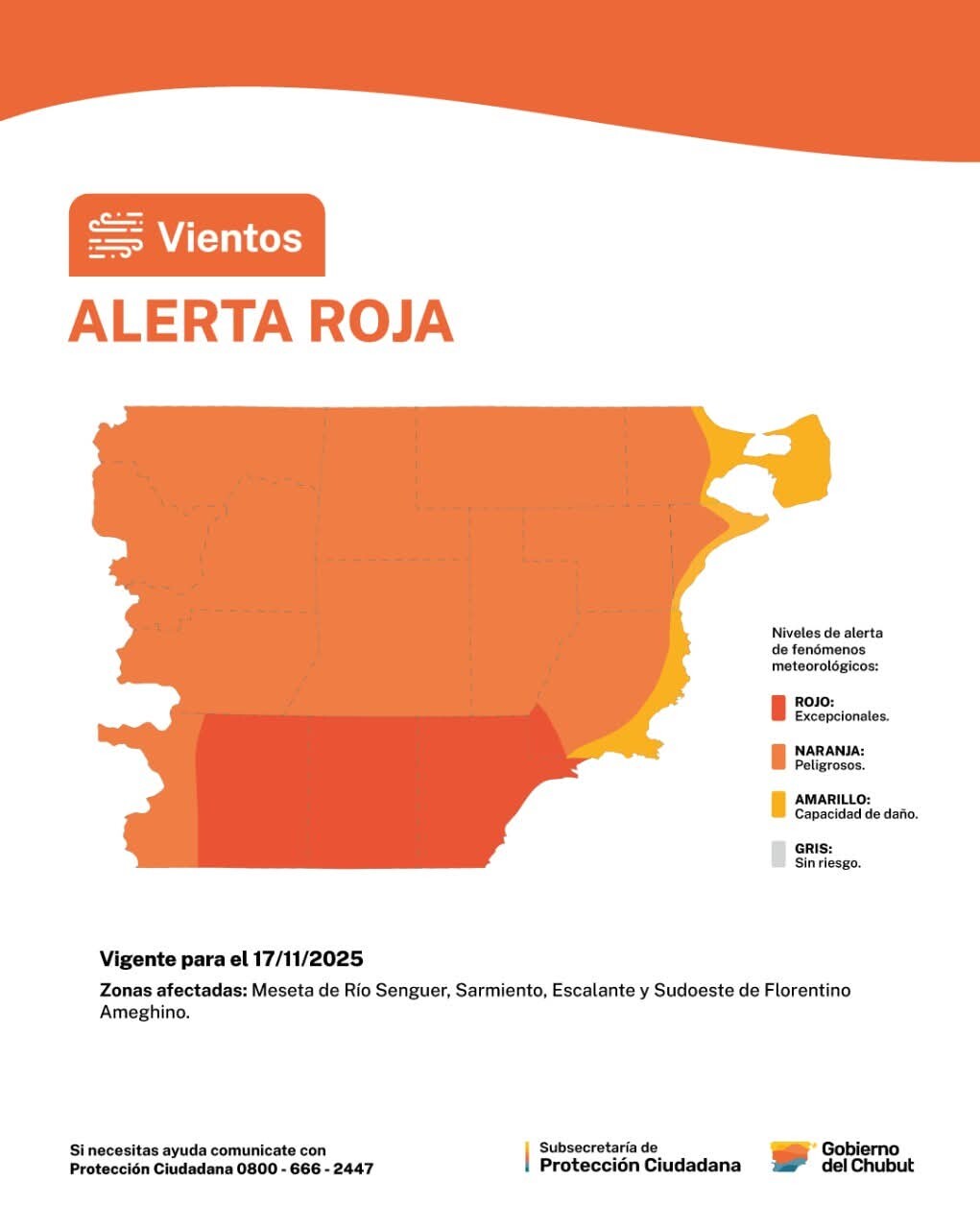 Se declara el estado de emergencia climática en Chubut