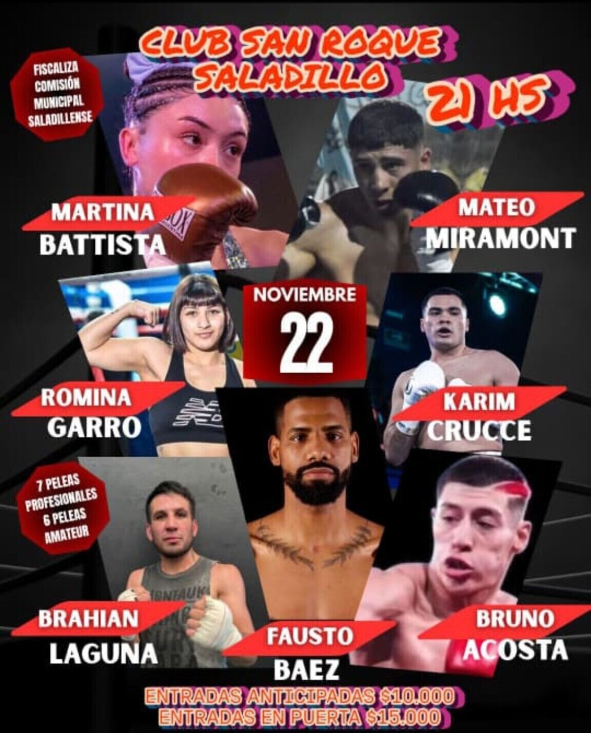 GRAN VELADA DE BOX: este sábado en el San Roque de Saladillo