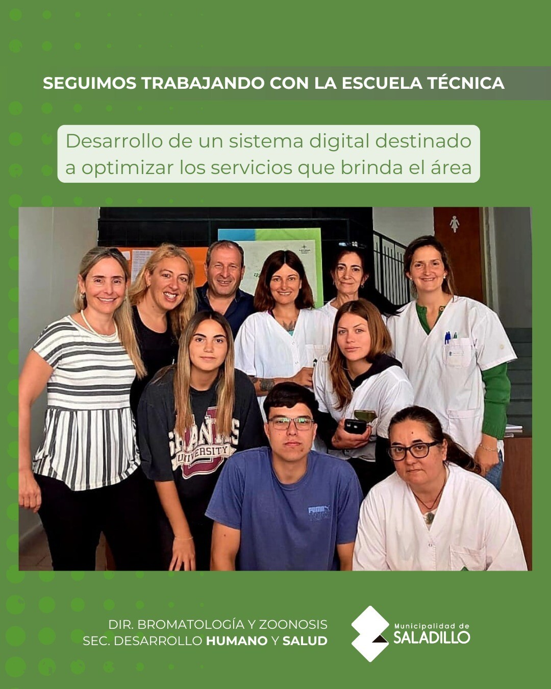 SEGUIMOS TRABAJANDO CON LA ESCUELA TÉCNICA PARA MEJORAR LA ATENCIÓN A LA COMUNIDAD
