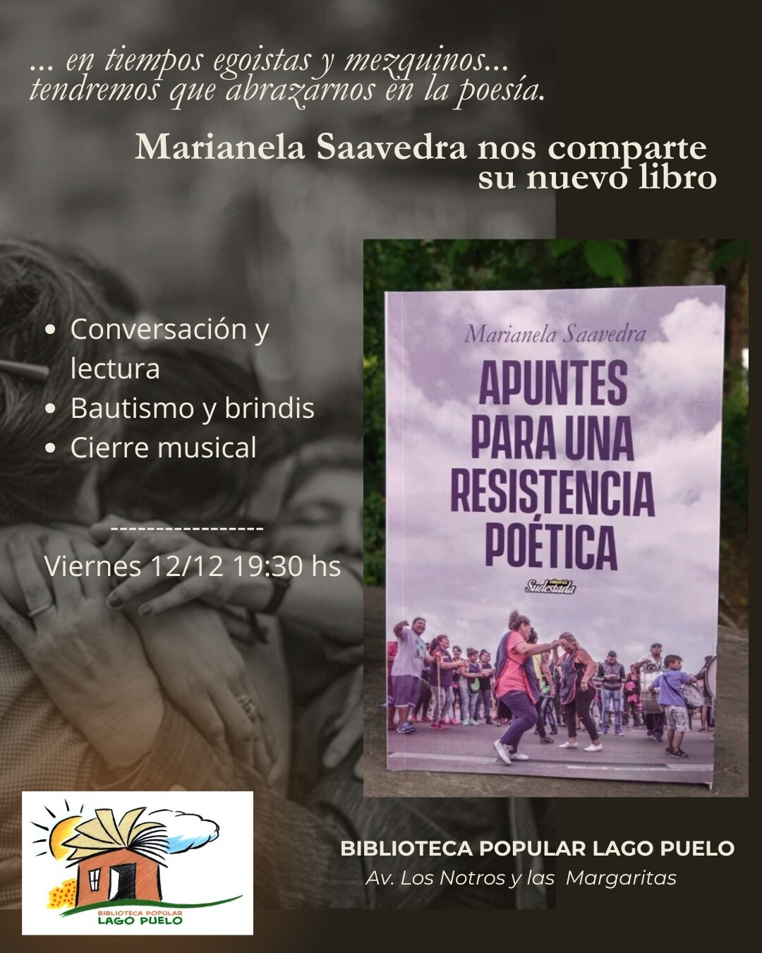 La Biblioteca Popular «Lago Puelo» invita a toda la comunidad a las próximas presentaciones de libros