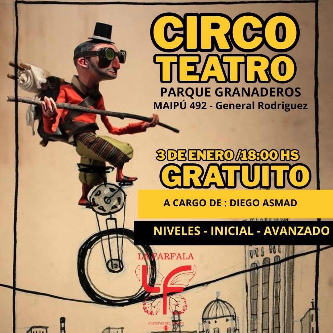 WhatsApp Image 2025-12-19 at 16.43.41.jpeg Verano 2026 con alternativas culturales : Clases Gratuitas de Circo y Teatro