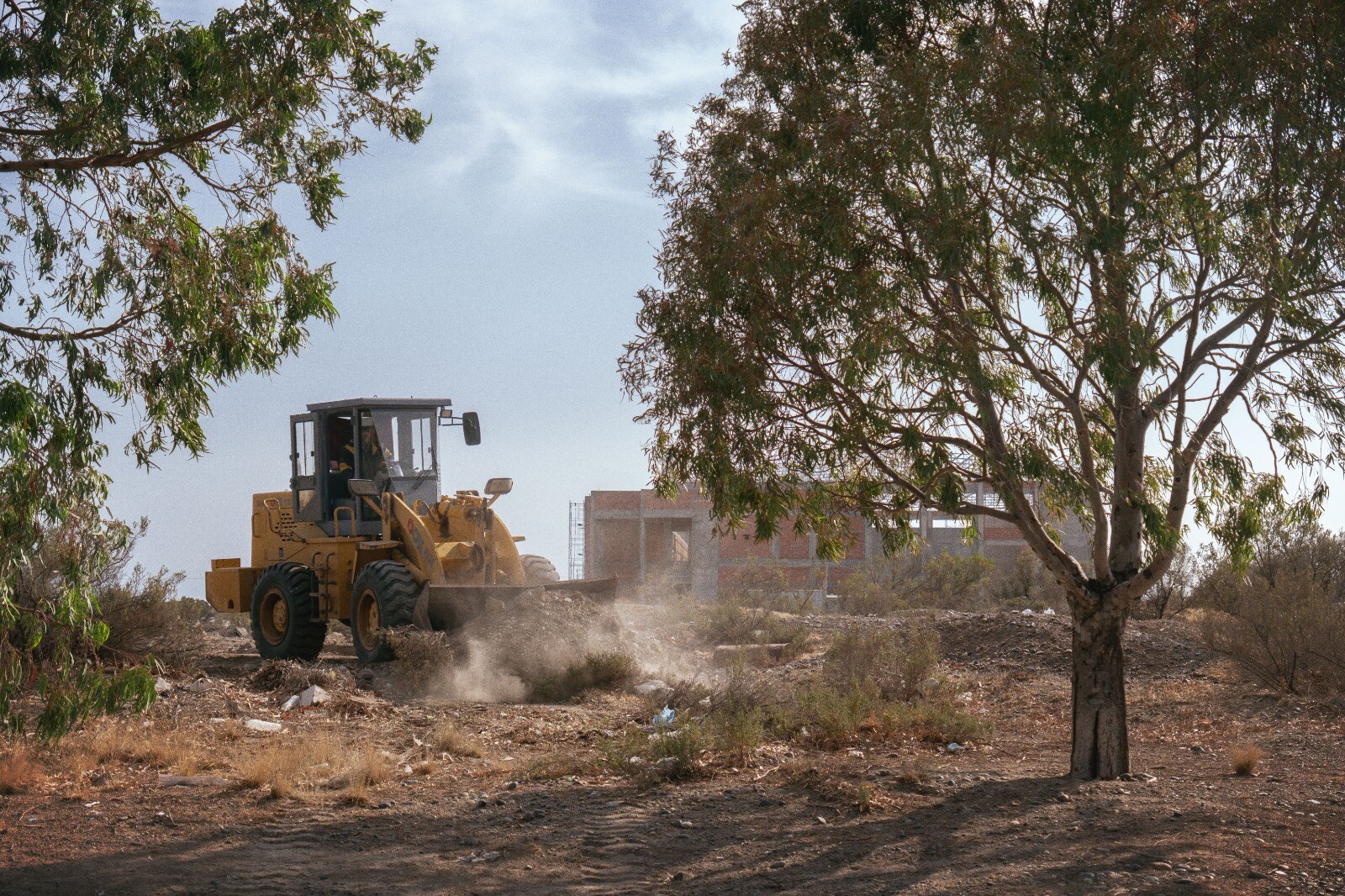 La Municipalidad de Rawson inicio trabajos de limpieza y desmalezamiento en el predio de la Asociación «Todos por los Jóvenes»