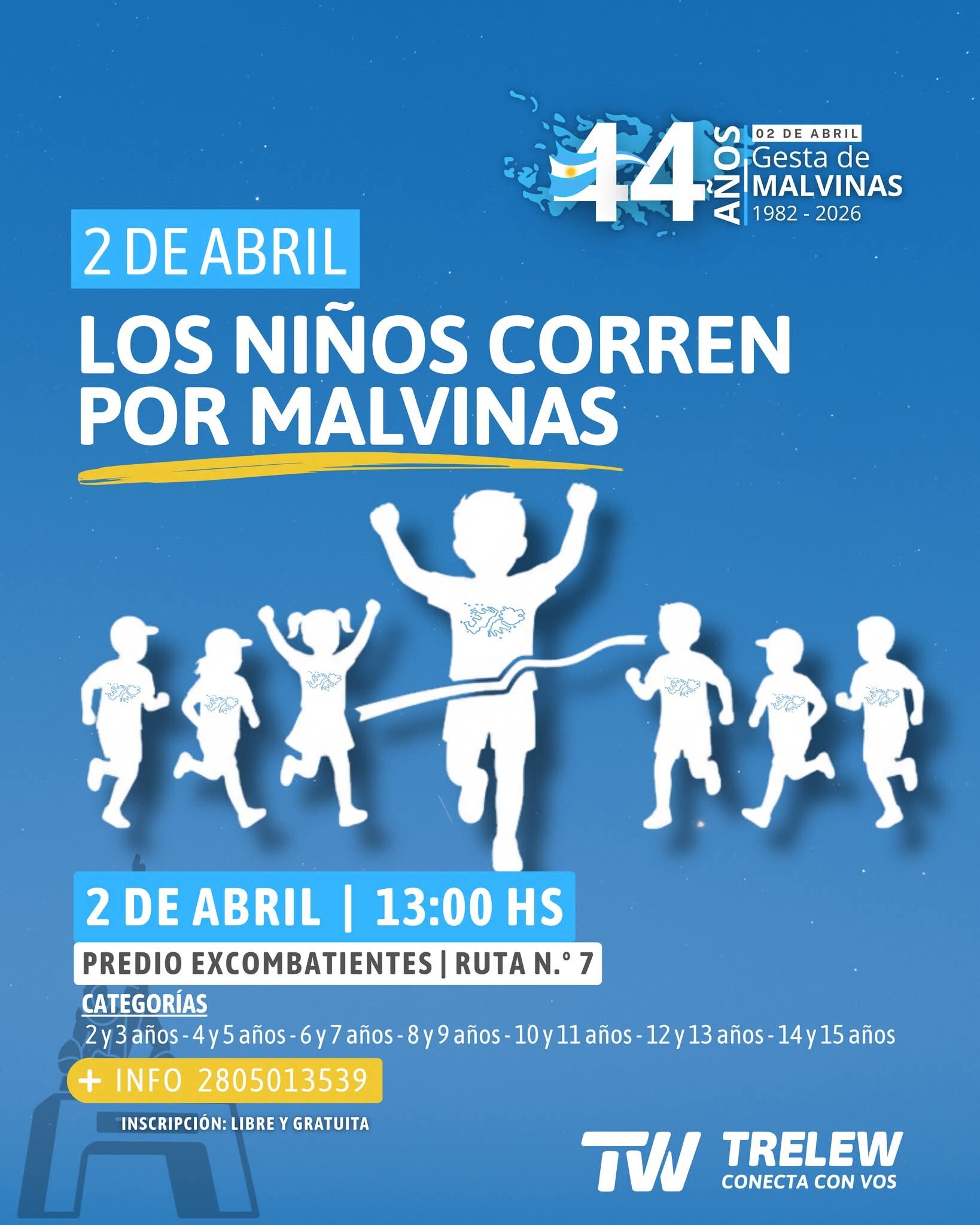 WhatsApp Image 2026-03-31 at 1.50.40 PM.jpeg Trelew conmemora el 44° aniversario de la Gesta de Malvinas con vigilia, acto y una corrida