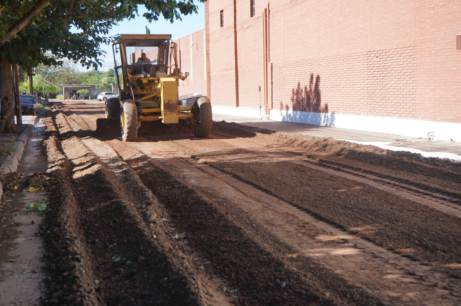 El municipio inició una obra de pavimentación en el barrio Dorrego