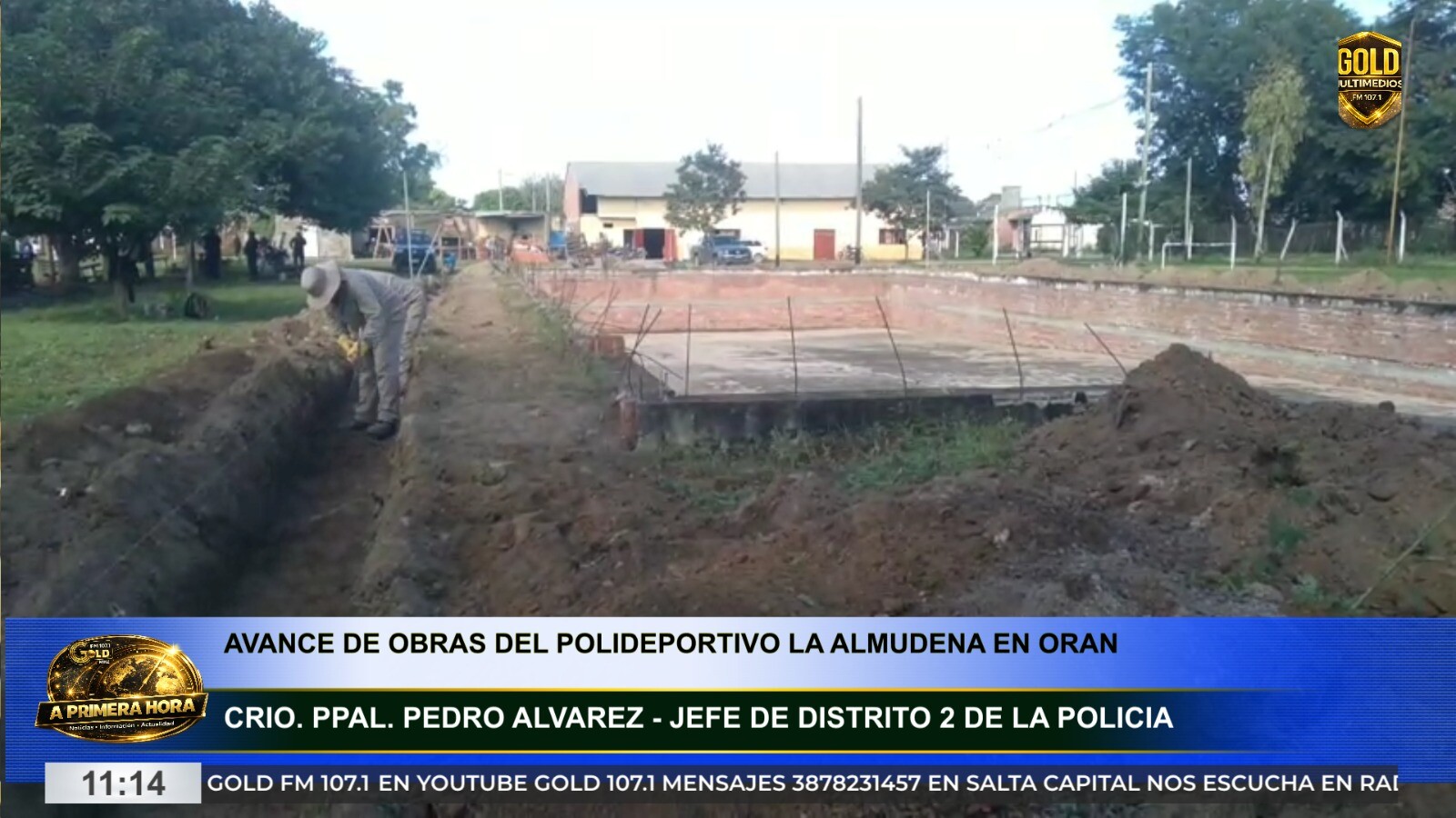 ORÁN: AVANZA LA CONSTRUCCIÓN DE LA PILETA EN LA ALMUDENA