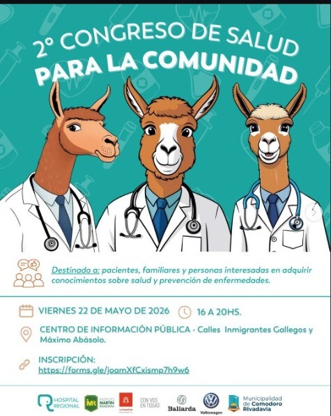 Comodoro se prepara para el 2° Congreso de Salud para la Comunidad: un encuentro clave para la prevención