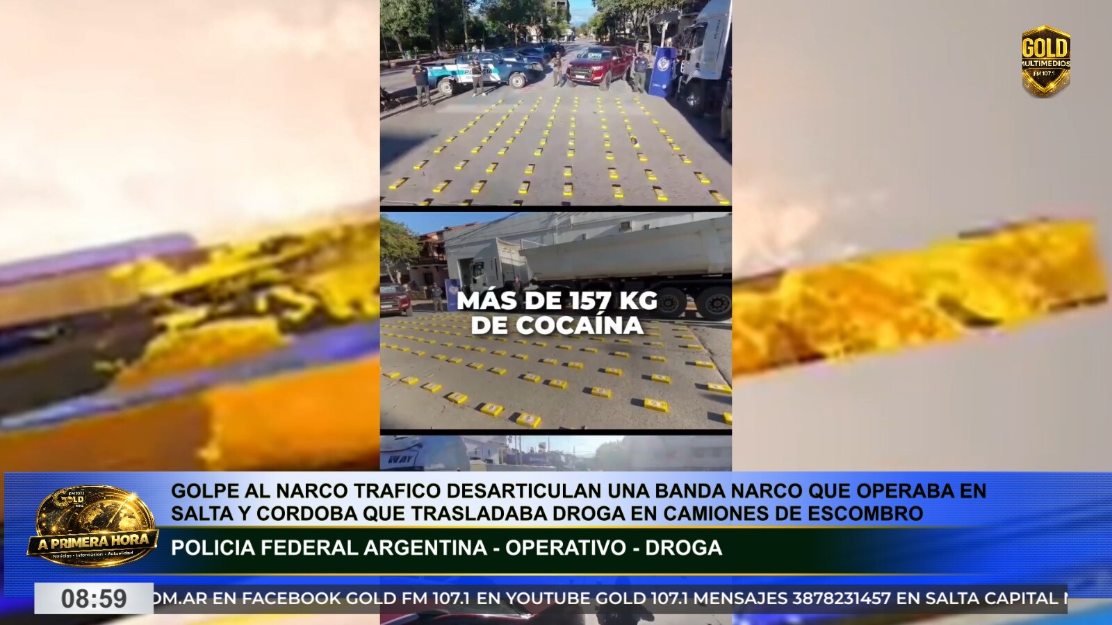 DESBARATAN UNA ORGANIZACIÓN NARCO QUE TRASLADABA MÁS DE 150 KILOS DE COCAÍNA DESDE SALTA HACIA CÓRDOBA