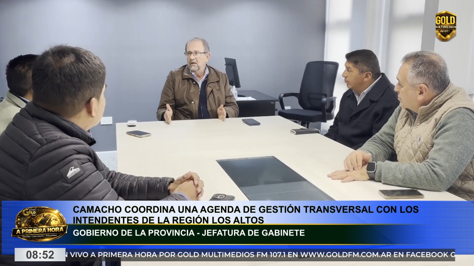 CAMACHO COORDINA UNA AGENDA DE GESTIÓN TRANSVERSAL CON INTENDENTES DE LA REGIÓN LOS ALTOS
