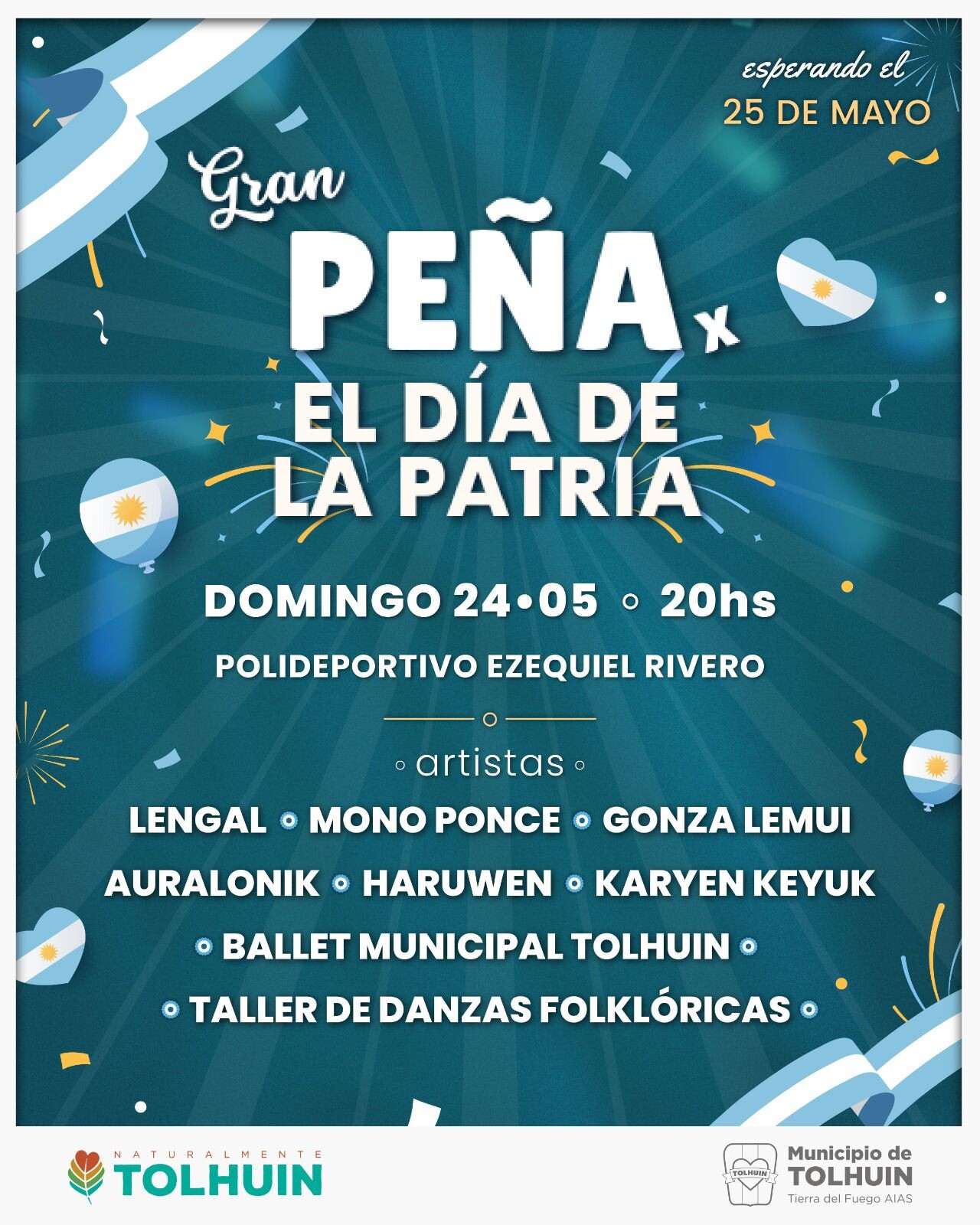 Se viene una gran peña por el día de la Patria en Tolhuin Se viene una gran peña por el día de la Patria en Tolhuin