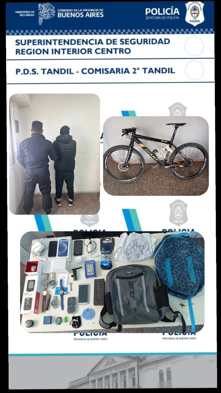 ROBO ESCLARECIDO EN POCAS HORAS: RECUPERAN BICICLETA, COMPUTADORAS, RELOJES Y OTROS ELEMENTOS SUSTRAÍDOS