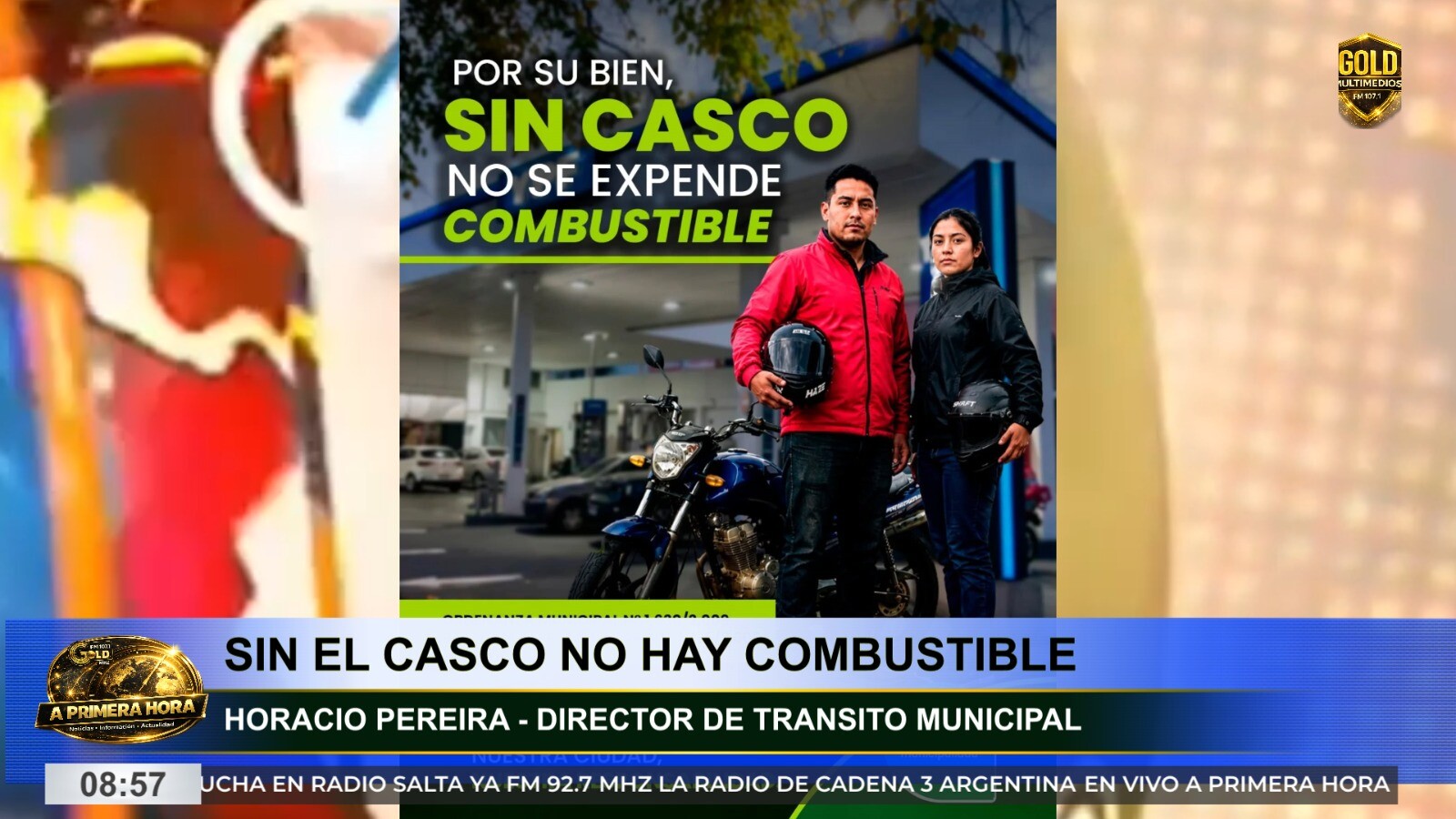 #ORÁN | AVANZA LA MEDIDA “SIN CASCO NO HAY COMBUSTIBLE”
