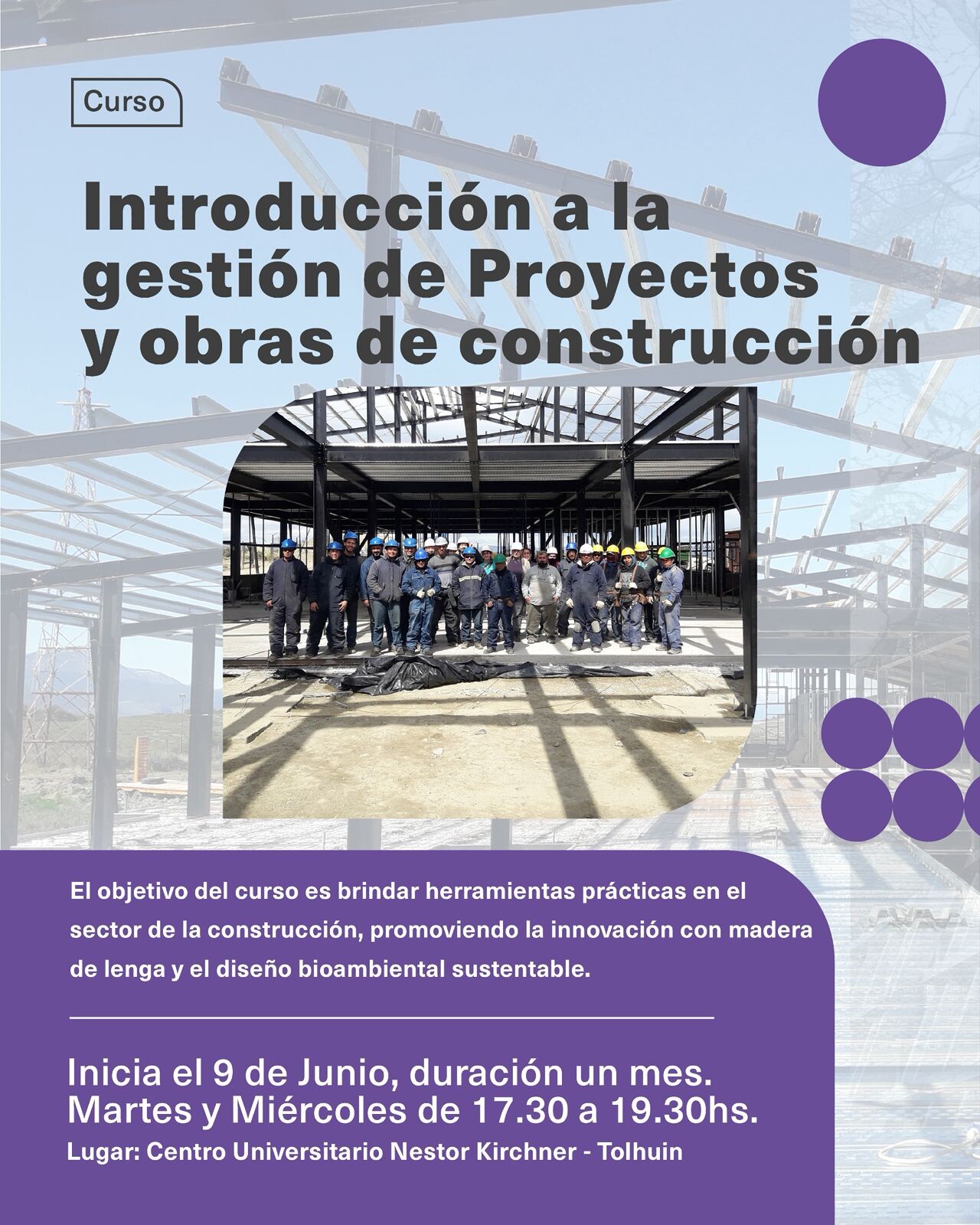 La UNTDF y Municipio de Tolhuin impulsan formación en gestión de proyectos de construcción