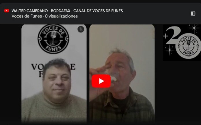 entrevista a Walter Camerano, empresario de la localidad de Funes (Bordafax), tras su regreso de la feria internacional Fespa 2026 en Barcelona, España: