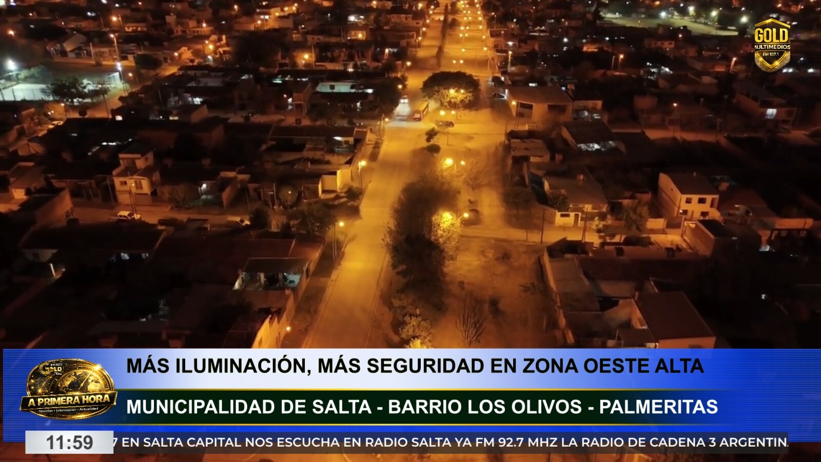 MÁS ILUMINACIÓN Y SEGURIDAD PARA LOS VECINOS DE ZONA OESTE ALTA
