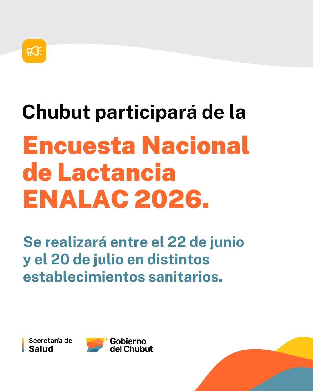 Chubut participará de la “Encuesta Nacional de Lactancia 2026”