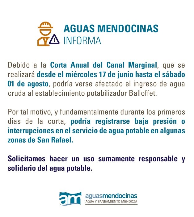 SAN RAFAEL | AGUAS MENDOCINAS INFORMA