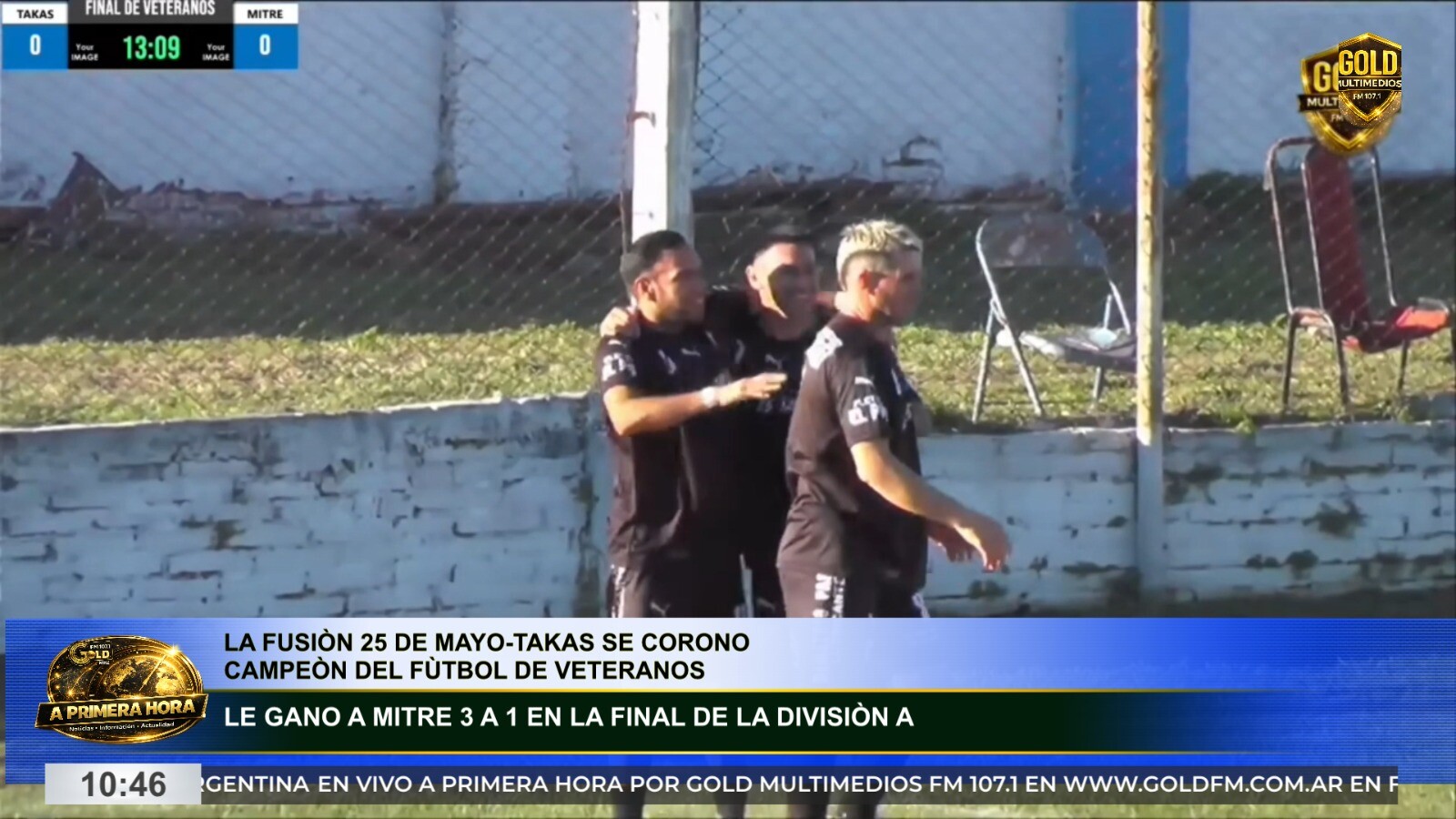 LOS TAKAS 25 DE MAYO SE CONSAGRÓ CAMPEÓN DEL TORNEO APERTURA DEL FÚTBOL DE VETERANOS