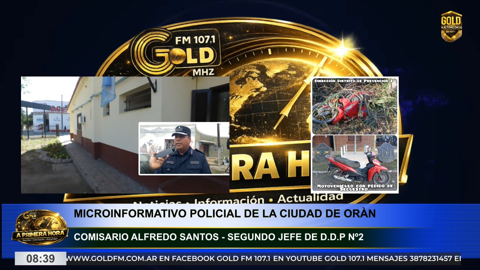MICRO INFORMATIVO POLICIAL: RECUPERAN UNA MOTOCICLETA ROBADA, DEMORAN A UN JOVEN POR ROBO Y UBICAN A UNA MUJER CON PEDIDO DE PARADERO EN ORÁN