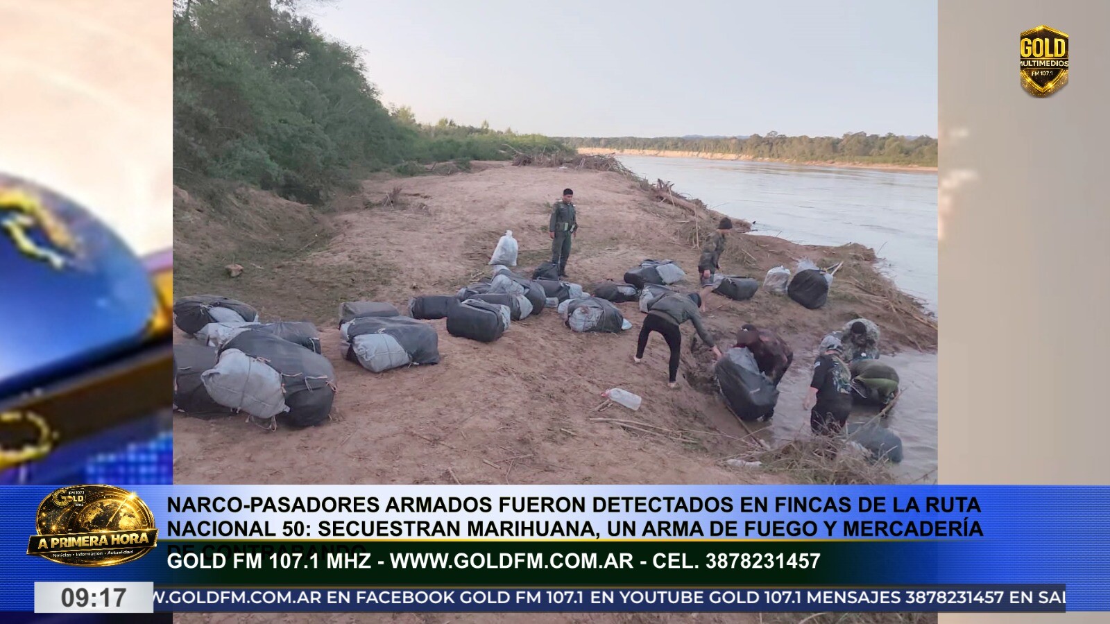 NARCO-PASADORES ARMADOS FUERON DETECTADOS EN FINCAS DE LA RUTA NACIONAL 50: SECUESTRAN DROGA, UN ARMA Y MERCADERÍA DE CONTRABANDO