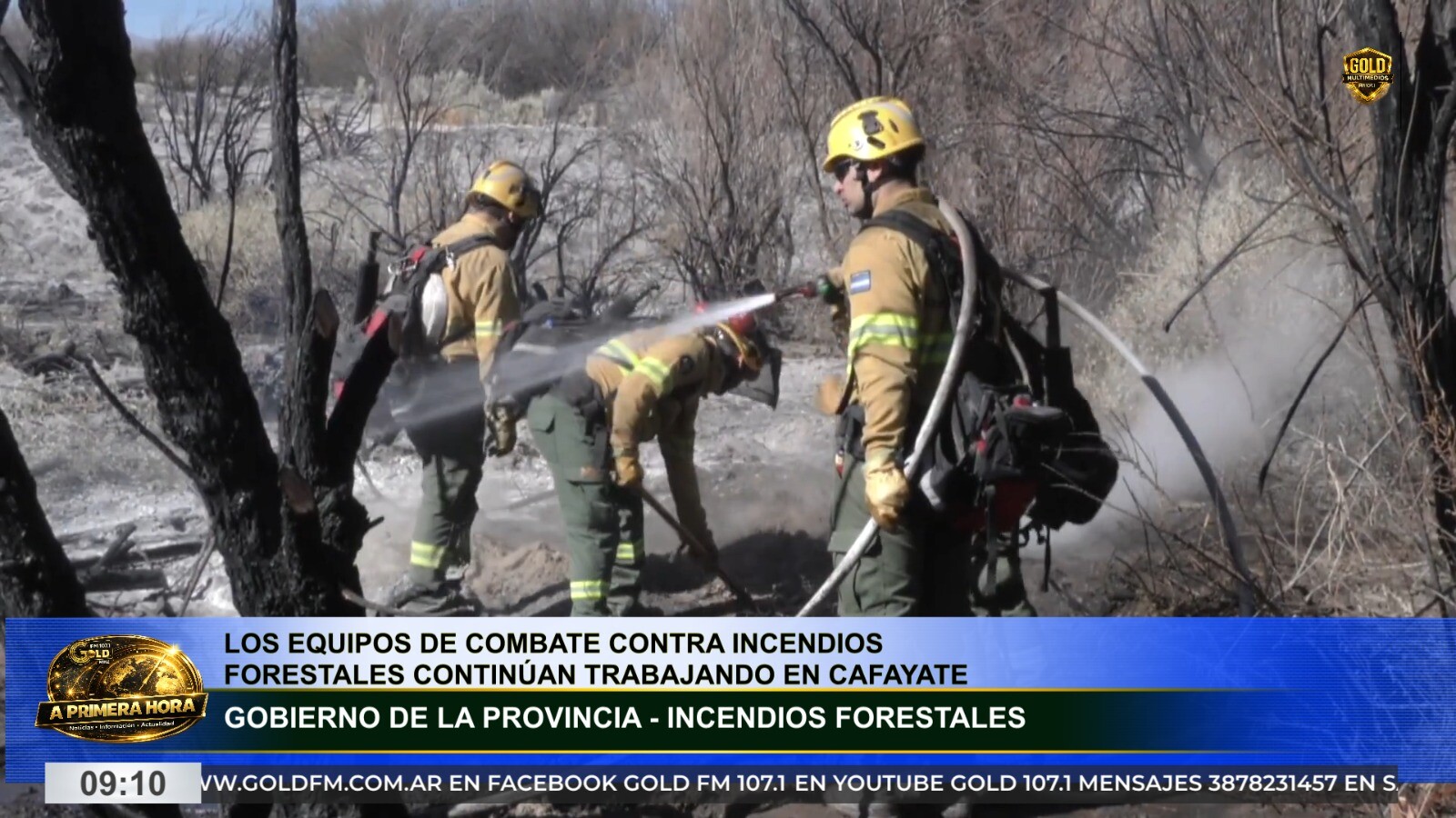 CONTINÚA EL OPERATIVO PARA COMBATIR LOS INCENDIOS FORESTALES EN CAFAYATE
