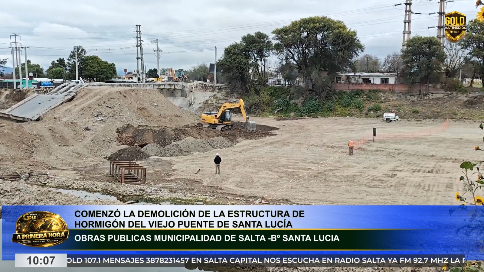 Avanza la demolición del viejo puente de Santa Lucía para dar paso a una infraestructura más segura
