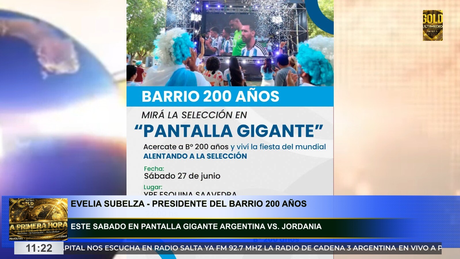 El Barrio 200 Años invita a la comunidad a alentar a la Selección Argentina en pantalla gigante