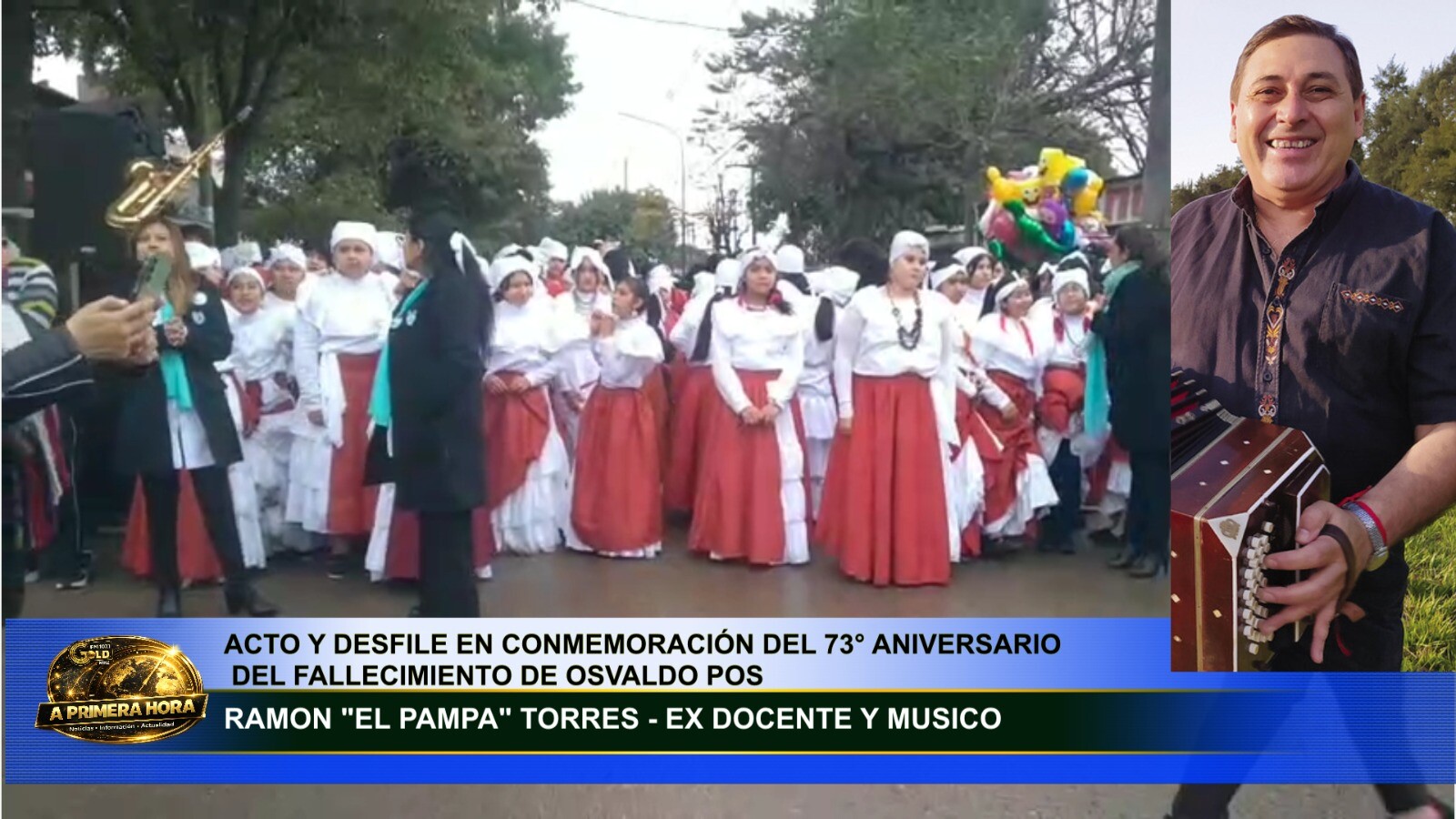 Acto y desfile en homenaje a Don Osvaldo Pos: el emotivo testimonio de Ramón «El Pampa» Torres