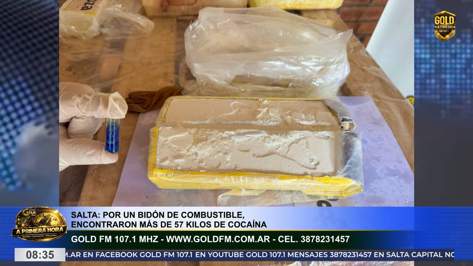 Secuestran más de 57 kilos de cocaína ocultos en una camioneta durante un control en Joaquín V. González