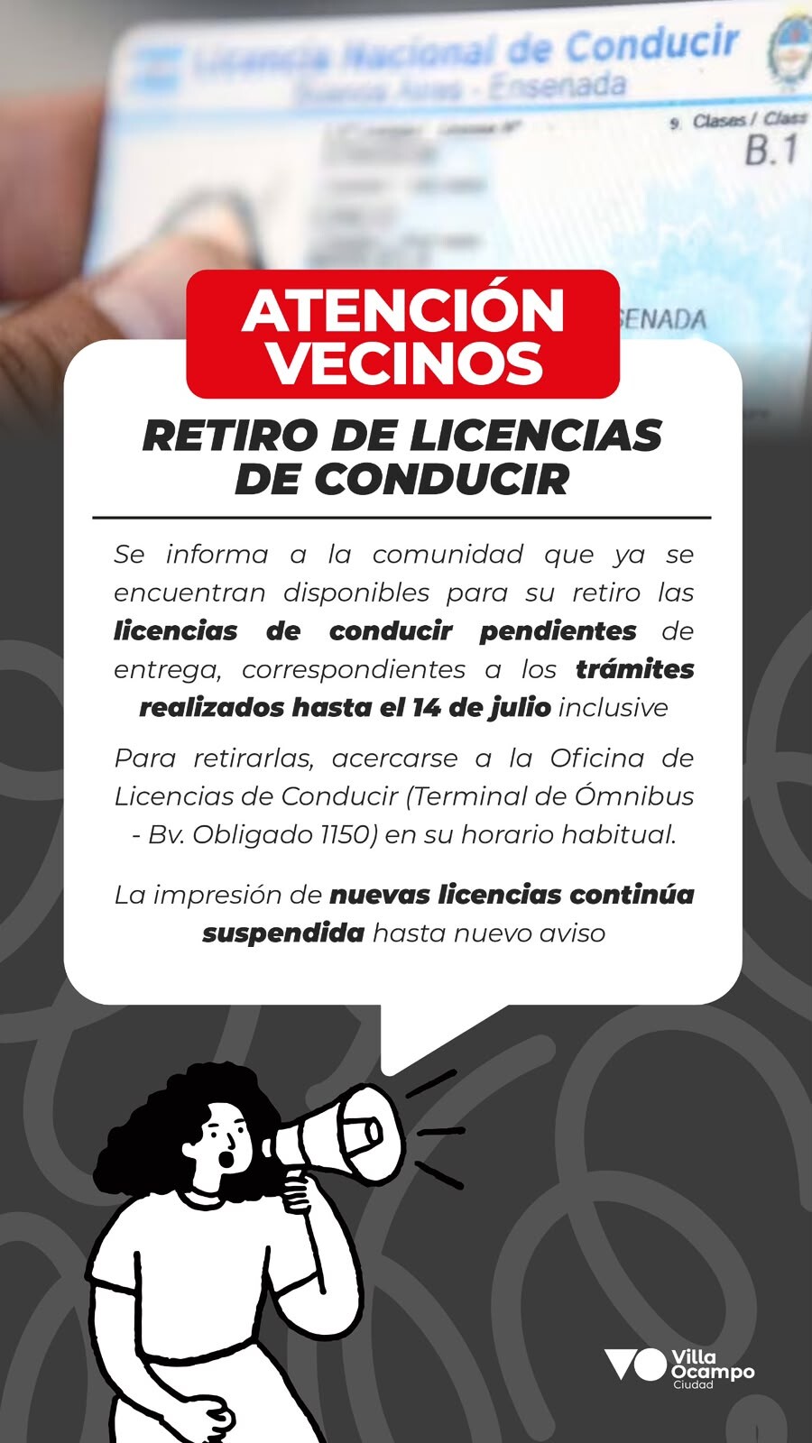 WhatsApp Image 2026-07-15 at 10.04.11 (1).jpeg Ya Pueden Retirarse Las Licencias De Conducir Correspondientes A Trámites Realizados Hasta El 14 De Julio