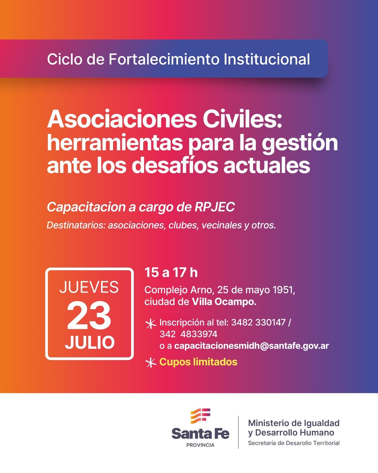 WhatsApp Image 2026-07-15 at 12.04.38.jpeg Capacitación Para Instituciones De La Sociedad Civil Sobre Formalización Y Regulación