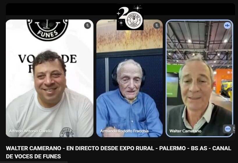 Walter Camerano, quien transmitió en vivo desde la Exposición Rural de Palermo en Buenos Aires