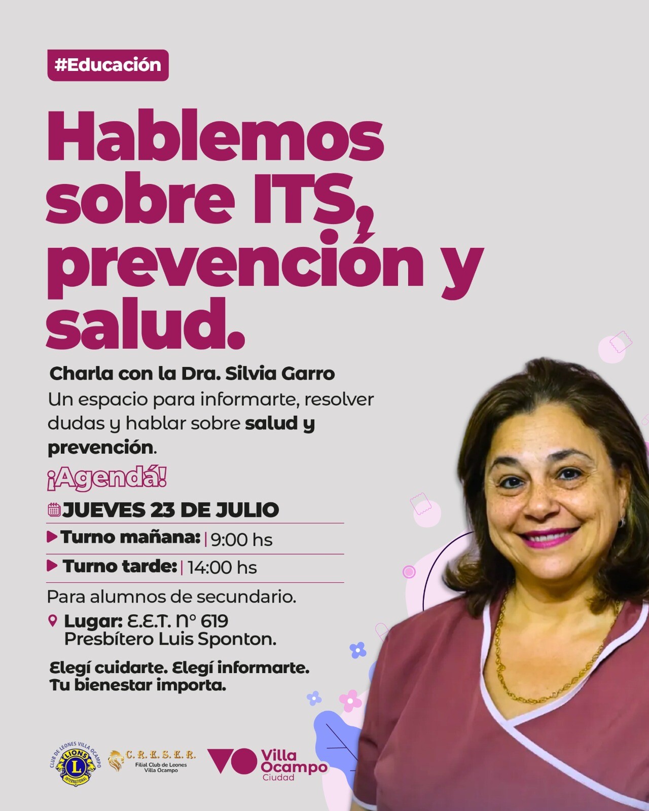 WhatsApp Image 2026-07-21 at 09.16.28.jpeg Se Realizará Una Charla Sobre ITS, Prevención Y Salud Para Estudiantes De Nivel Secundario