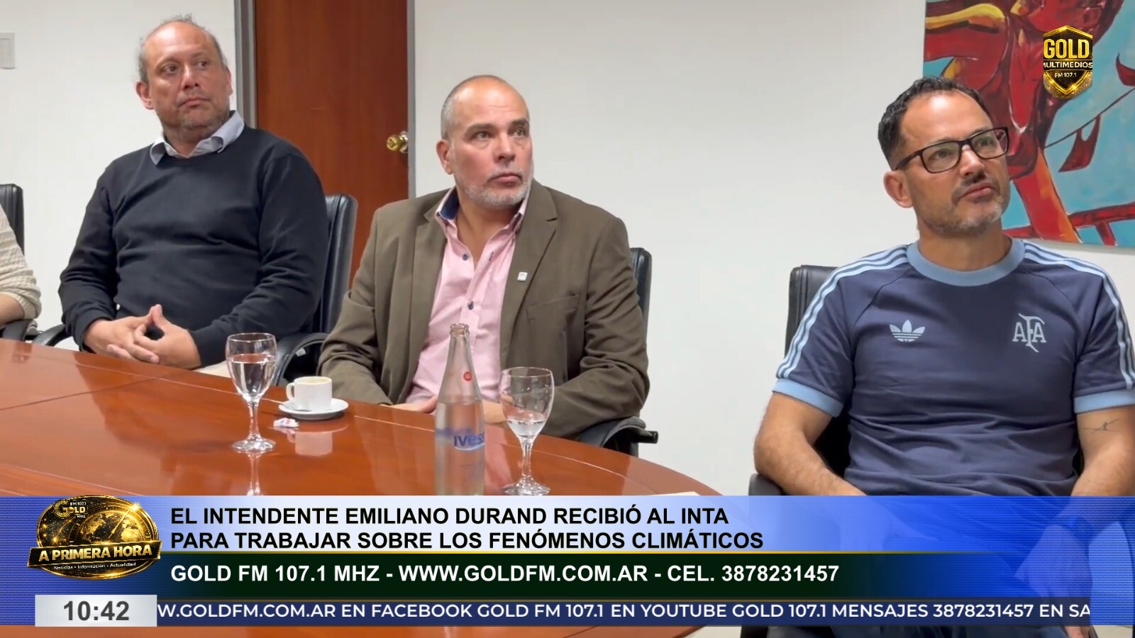 El intendente Emiliano Durand y el INTA fortalecen el trabajo conjunto para prevenir el impacto de los fenómenos climáticos