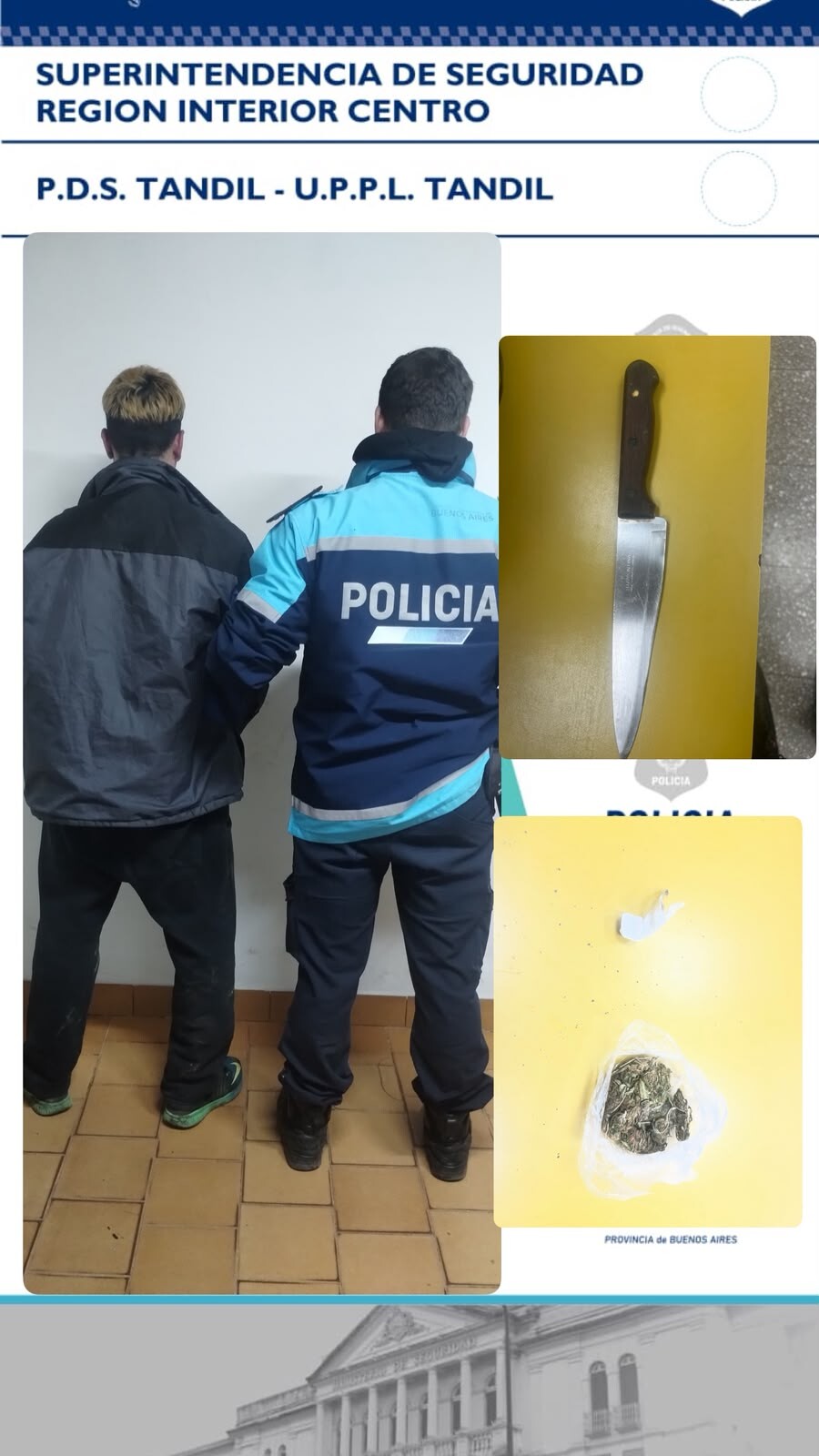 LOS PRINCIPALES PROCEDIMIENTOS POLICIALES DE LOS ÚLTIMOS DÍAS EN TANDIL
