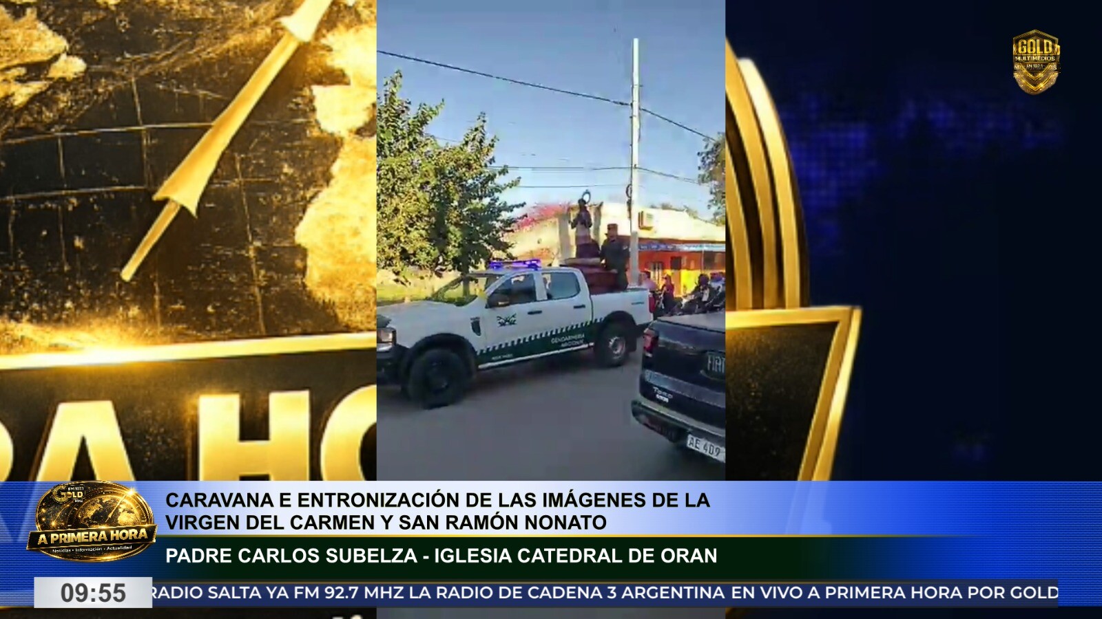 Orán vivió la caravana y entronización de San Ramón Nonato y la Virgen del Carmen