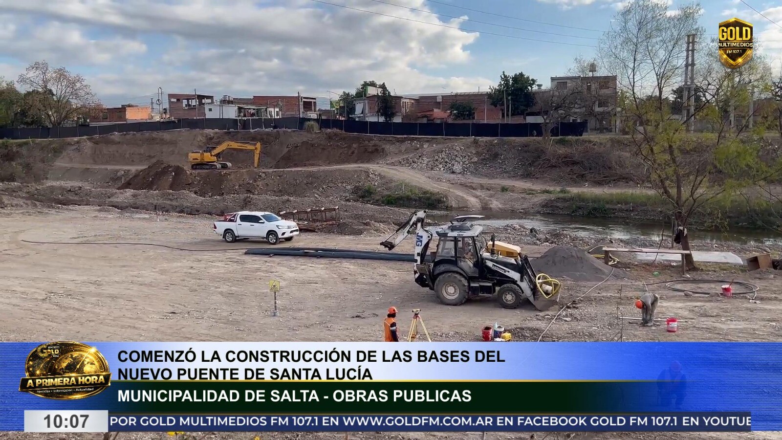 Comenzó la construcción de las bases del nuevo puente de Santa Lucía