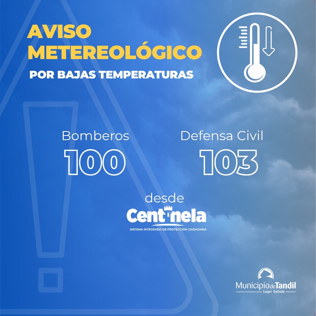 AVISO POR BAJAS TEMPERATURAS