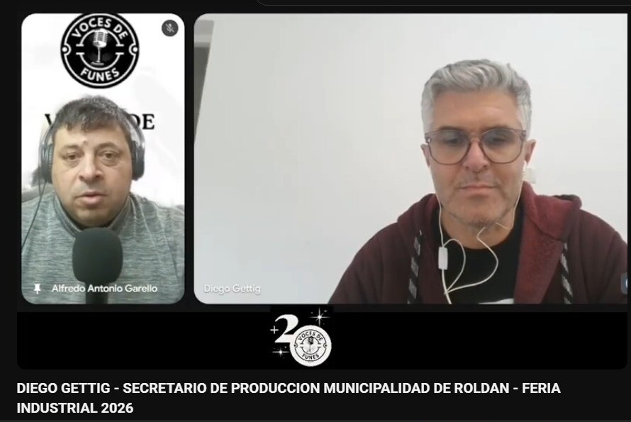 Entrevista a Diego Gettig, Secretario de Producción de la Municipalidad de Roldán, en el programa Voces de Funes Entrevista a Diego Gettig, secretario de Producción de la Municipalidad de Roldán, en el programa Voces de Funes