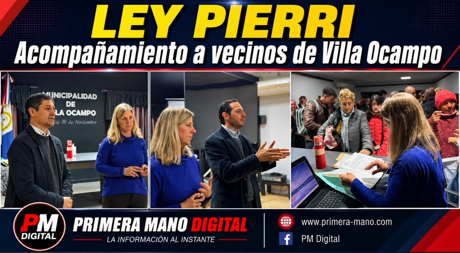 Nuevo operativo de Ley Pierri brindó asesoramiento y acompañamiento a vecinos de Villa Ocampo