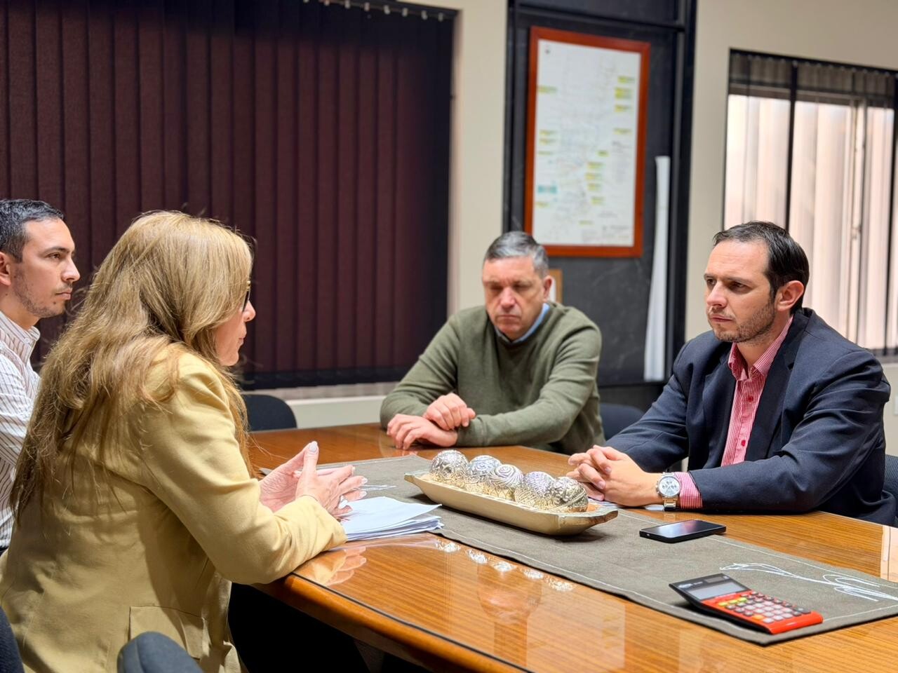 El Intendente Cristian Marega Recibió A Claudia Giaccone En El Palacio Municipal