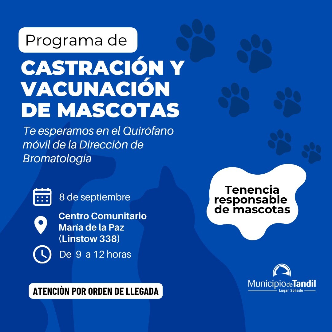 Programa de Castraciones y Vacunaciones Gratuitas en los Barrios 🚐