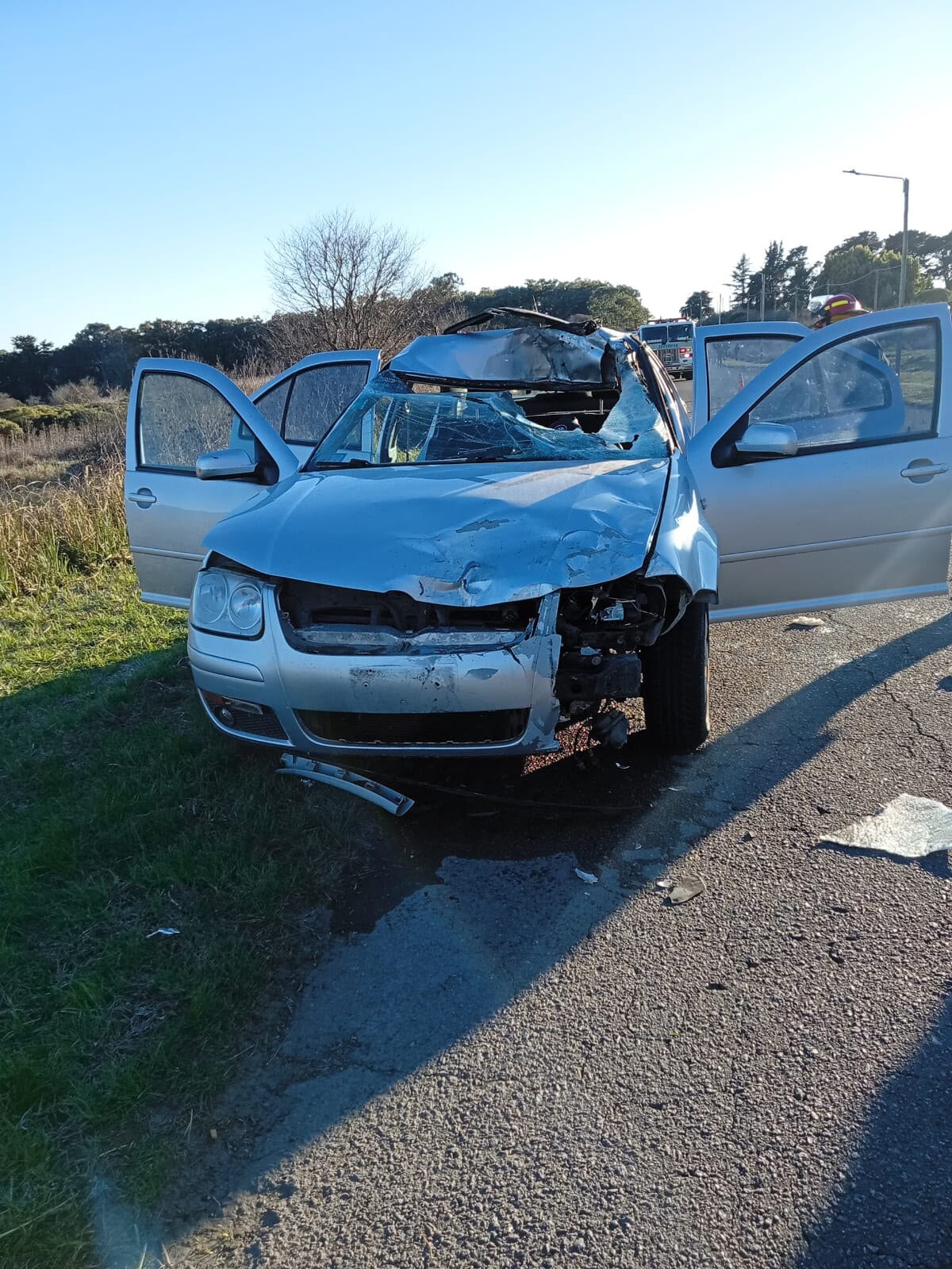 En la mañana de hoy, personal policial acudió a Av. Estrada y Av. San Gabriel, a raíz de un accidente de tránsito.