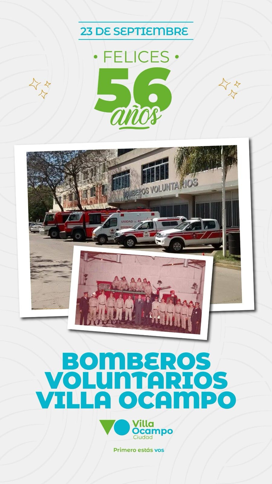 Los Bomberos Voluntarios De Villa Ocampo Celebran Su 56.º Aniversario