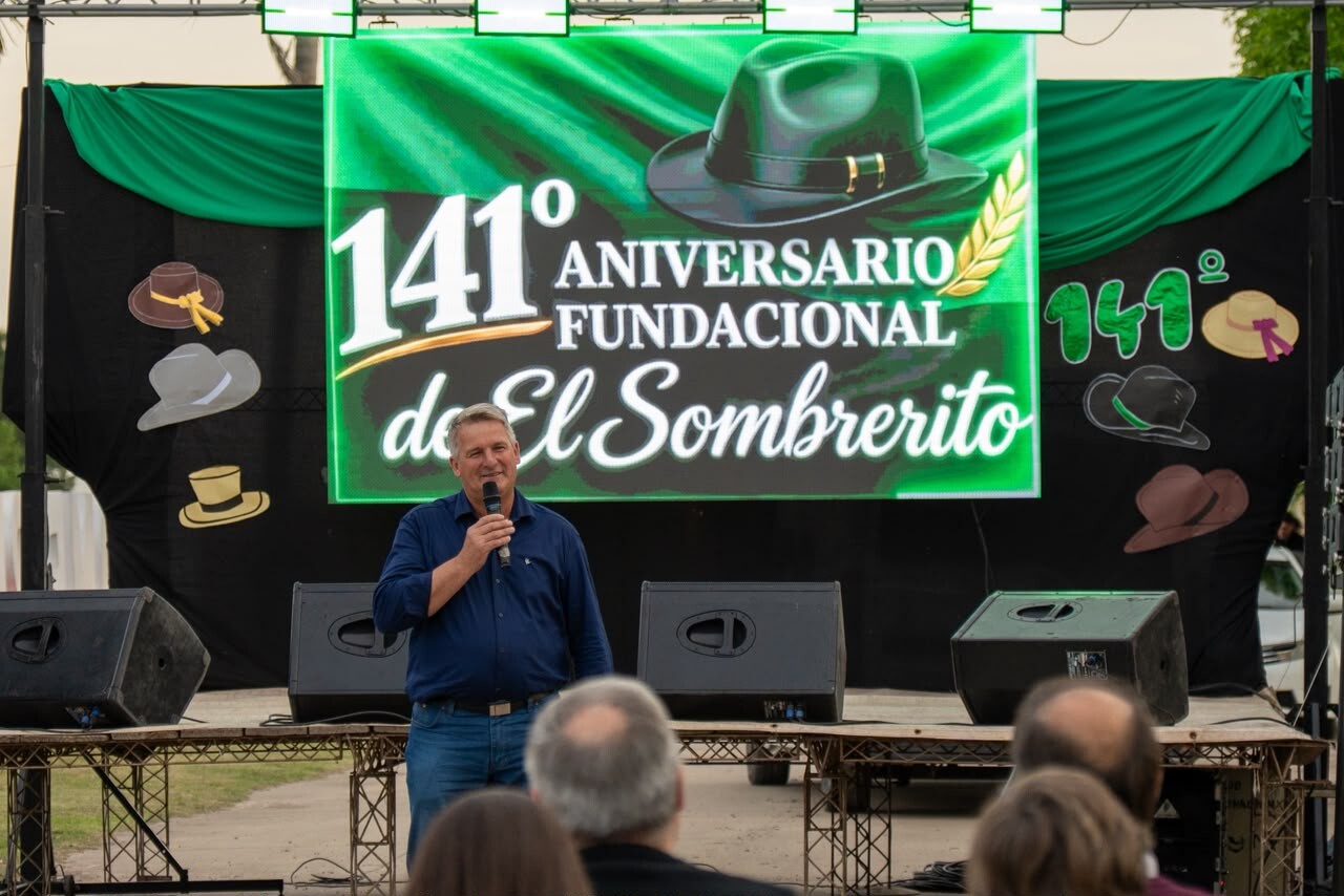 El Intendente Cristian Marega Acompañó El 141.° Aniversario De El Sombrerito