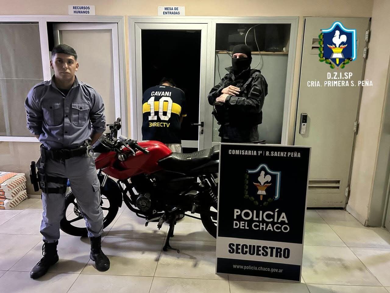 SÁENZ PEÑA: LA POLICÍA RECUPERA UNA MOTO CON PEDIDO ACTIVO