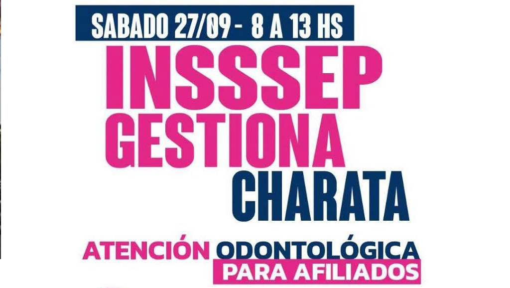 CHARATA: SÁBADO 27, INSSSEP GESTIONA EN LA CIUDAD